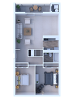 Stonecliffe 2BD 1Bath 902sqft
