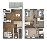 Three Bedroom 2.5 Bath Townhome