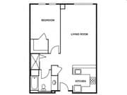 1BR/1BA