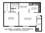 Delaire Landing 1 Bedroom 1 Bath