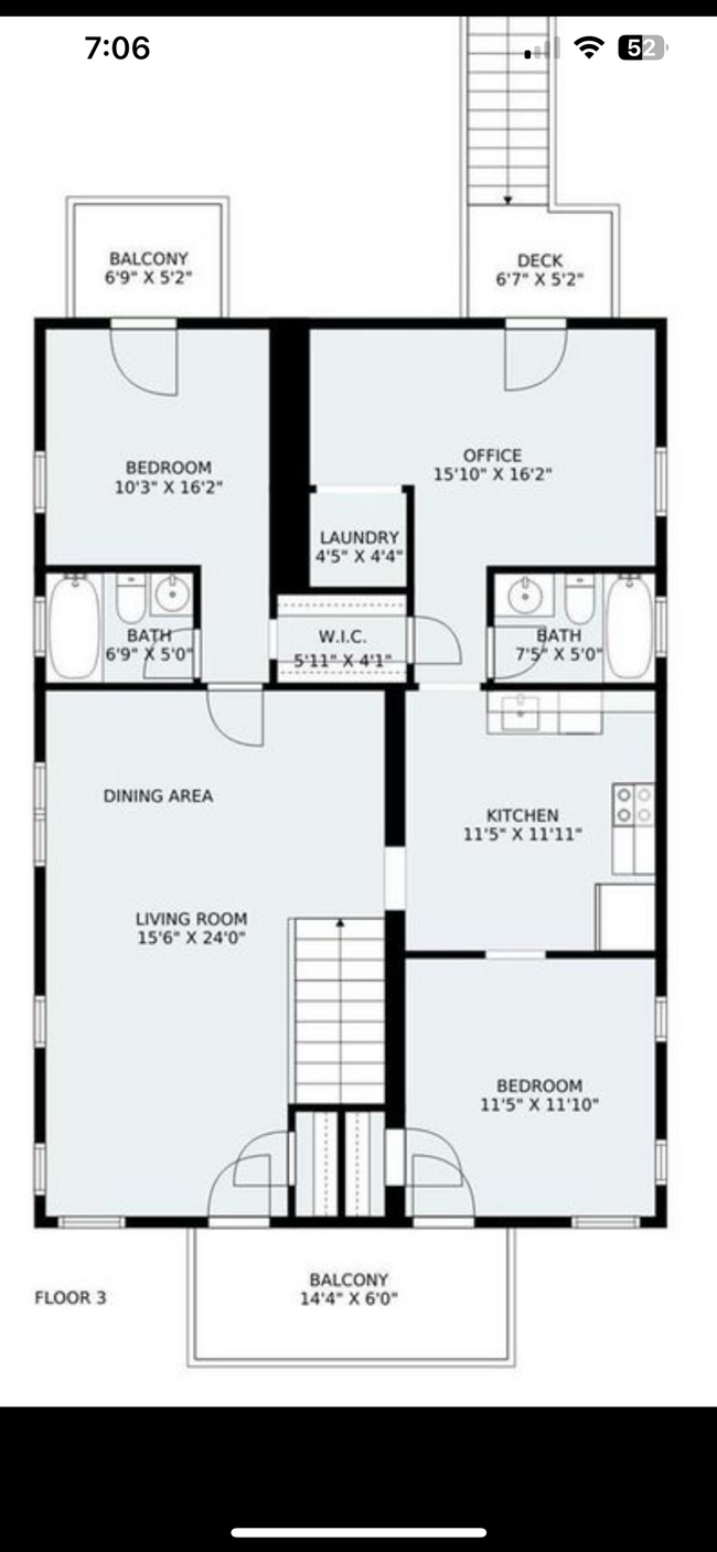 Floorplan - 3167 California Ave Apartments Unit 2nd Floor