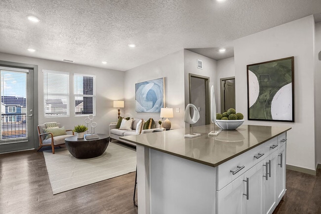 LIVING ROOM AND KITCHEN | Valley View Apartments
