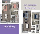 A5 The Muse 1/1 with balcony and with extended living area