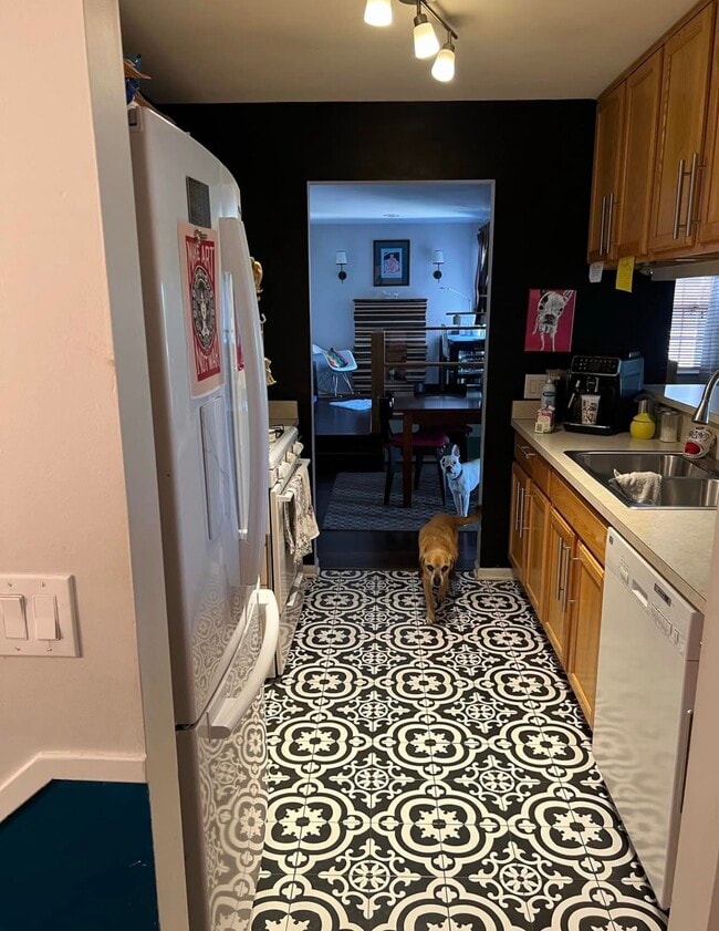 walk through kitchen