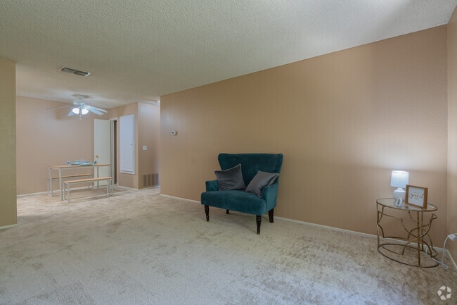 Renovated White - 1BR, 1BA - 765SF - Living Room - Village at Fair Oaks