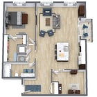 Plano del piso de ivi Apartments Bonsai