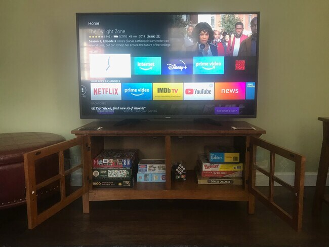55" tv with streaming channels - 82 High St Unit 1st floor
