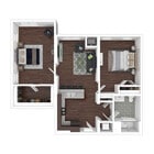 Two Bedroom Floorplan 7850 East Jefferson Downtown Detroit Michigan