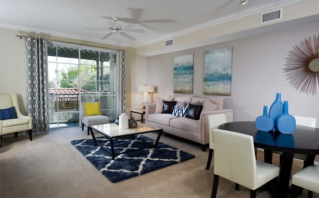 Classic Package I dining and living room with carpet