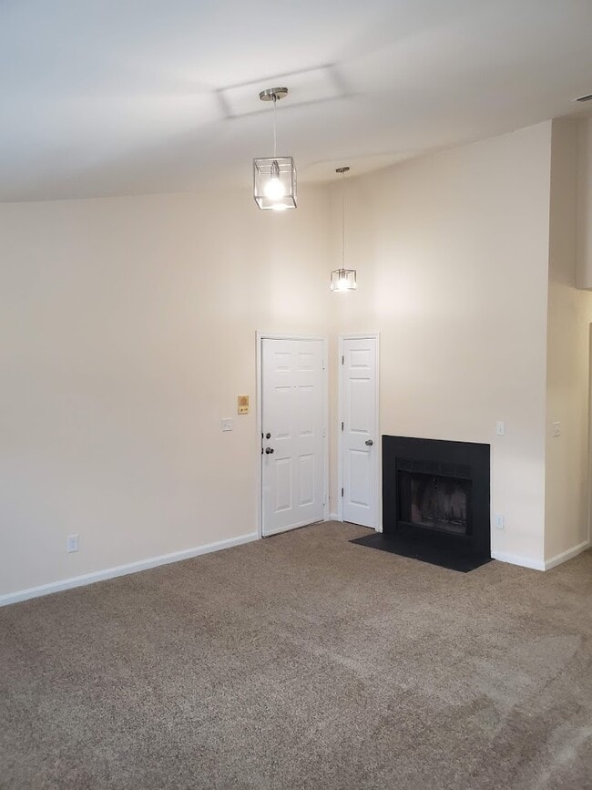 Upstairs Garden Front Door and Fireplace