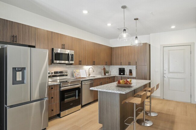 Cocina decorada virtualmente - Meridian at Wylie - 55+ Affordable Apartments