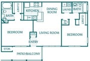2 Bedroom 2 Bath Deluxe