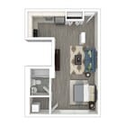 Studio H - 525 sq ft, with large living area