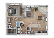 1 Bedroom | 1 Bath | 806 SF | Renovated