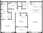 The Buckeye Floor Plan | Two Bedrooms and Two Bathrooms