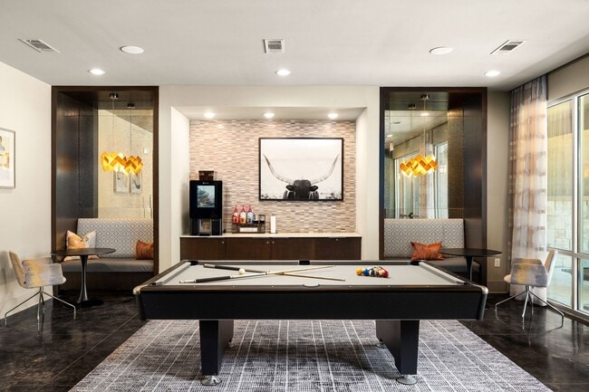 Resident Game Lounge with Shuffleboard and Billiards - Bexley Wolf Ranch