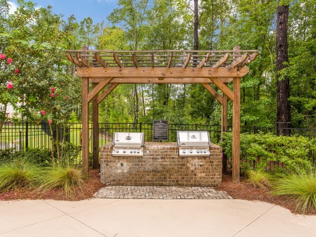 Outdoor grilling area
