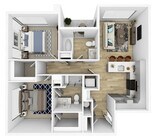 Delta floor plan Ascend at Pena Station