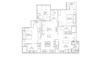 2 bedroom, 1,117 sq ft.