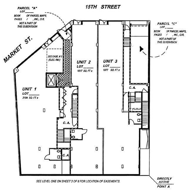 Plano del primer piso - 2185-2193 Market St