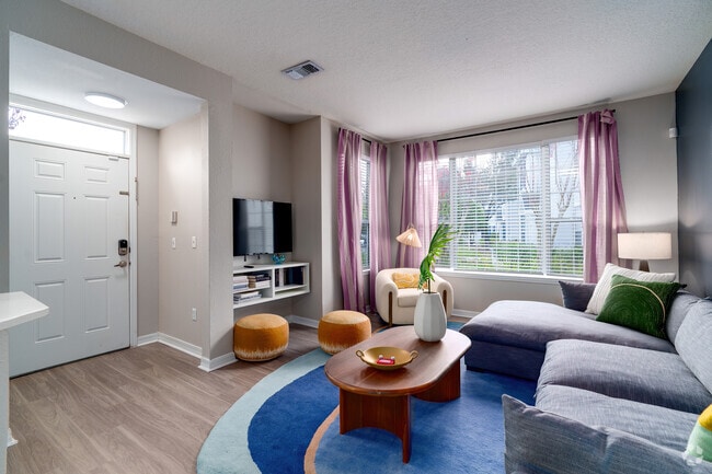 1BR, 1BA - 871SF - Living Room - Knightsbridge at Stoneybrook