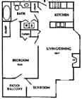 1BR/1BA