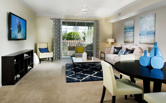 Classic Package I dining and living room with carpet
