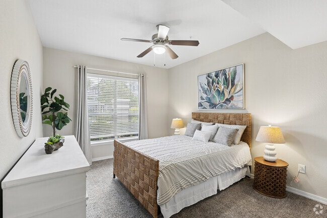 2BR, 2BA - 1,200SF - Primary Bedroom