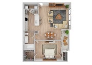 1 Bedroom | 1 Bath | 722 SF | Renovated