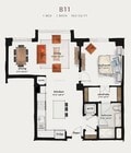 B11 | 1 Bed 1 Bath 963 square feet