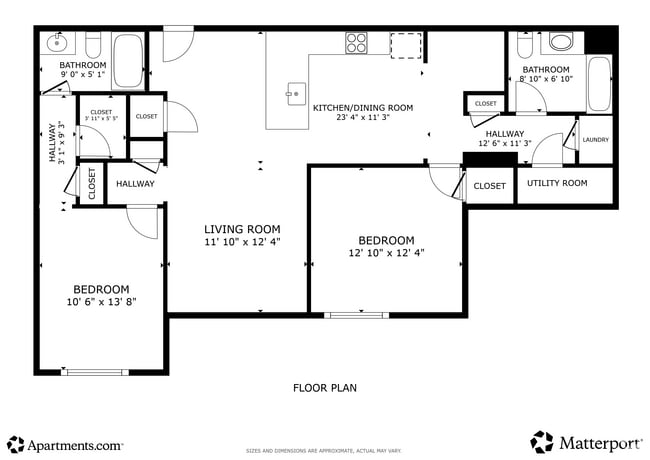 2BR, 2BA - 1219SF - Wavelength
