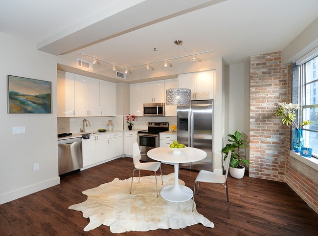 Brick Walls in Select Apartments - The California Building Apartments