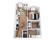 A4.1 | 1x1 | 754 sq ft