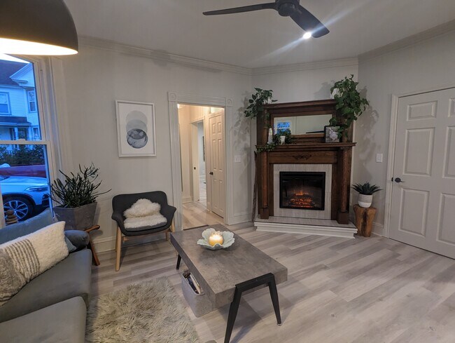 Living Room and Entry - 232 Broadway Apartments Unit B