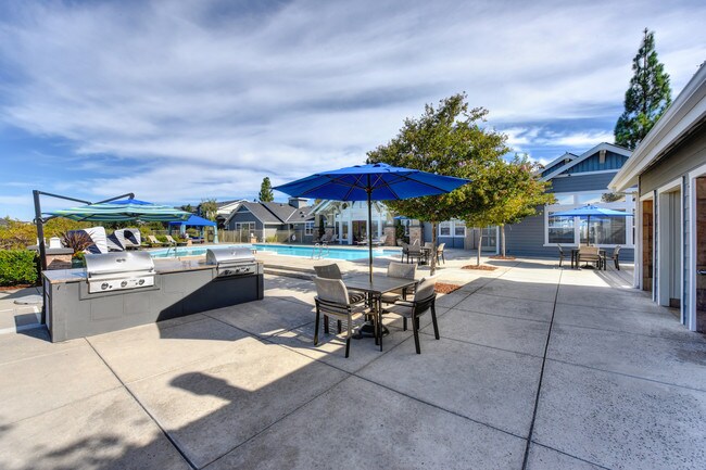 Poolside Gas BBQ Grill and Picnic Area