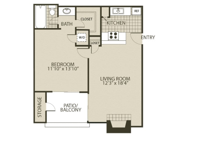 Floor Plan - 1x1