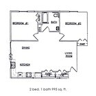 2 Bed 1 Bath | 995 sqft
