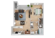 1 Bedroom | 1 Bath | 760 SF | Renovated