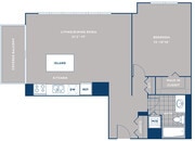 1 bed 1 bath / 15 floor plan One Superior Place