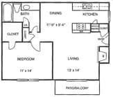 1BR/1BA