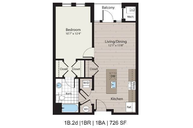 1B.2d 1BD/1BA 726 SF - ICON Residences at The Rotunda