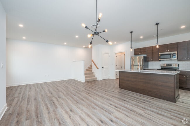 2BR, 2.5BA - 1611SF - Living Room/Kitchen