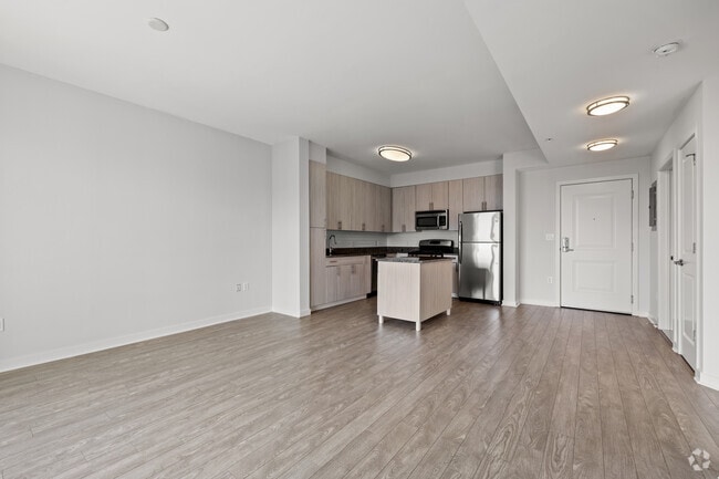 1BR, 1BA - 750 SF- Kitchen and Living Room