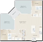 Smokie W/Balcony | 2-Bed/2-Bath | 1178sq/ft