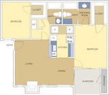 FLOOR PLAN - 1006 SQ FT.