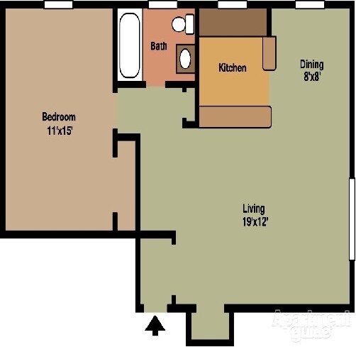 1BR/1BA - 1BR/1BA Upgraded