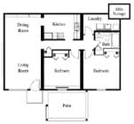 2BR/1BA