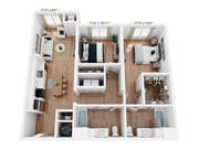 B5H | 2x2 | 1,102 sq ft