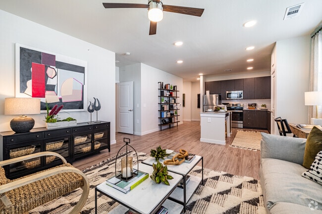 2BR, 2BA - 1,226SF - Living Room - Alexan Melissa