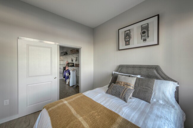 Scheme 1 - Modern Bedroom with Sliding Barn Door